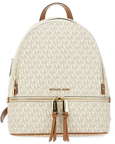 MICHAEL Michael Kors Rhea Zipper Medium Backpack - Natural