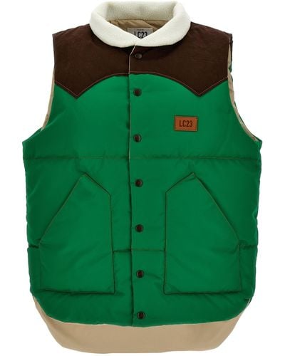 LC23 Panelled Vest - Green