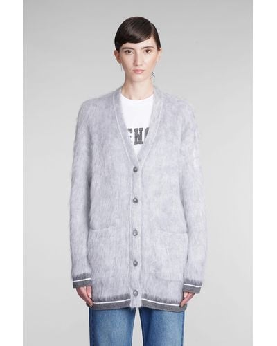 Givenchy Cardigan In Gray Wool - White