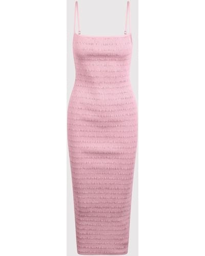 Nanushka Vegan Leather Midi Dress - Pink