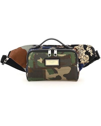 Dolce & Gabbana Patchwork Camouflage Belt Bag - Multicolour