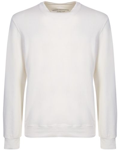 Original Vintage Style Linen Sweatshirt - White