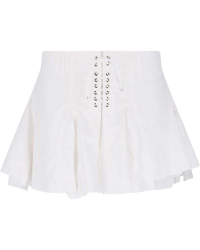Ludovic de Saint Sernin Pleated Mini Skirt - White