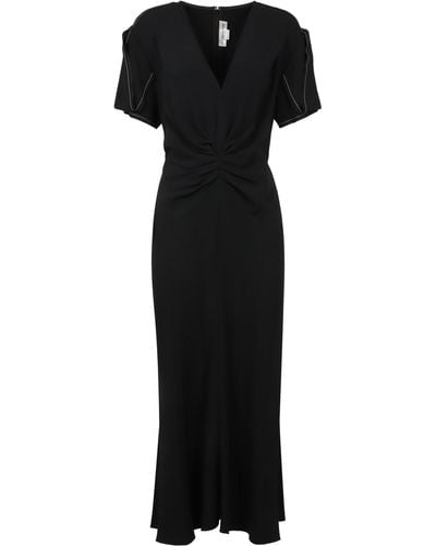 Victoria Beckham Stretch Viscose Dress - Black