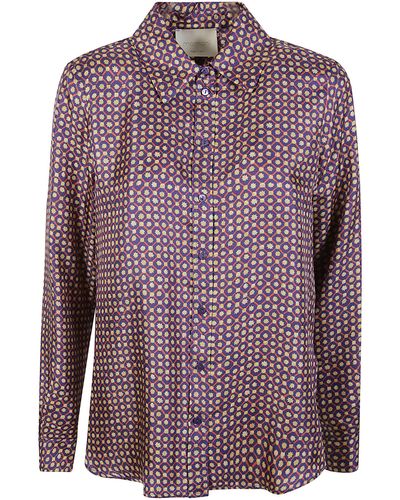 Momoní Arles Pattern Shirt Tie - Purple