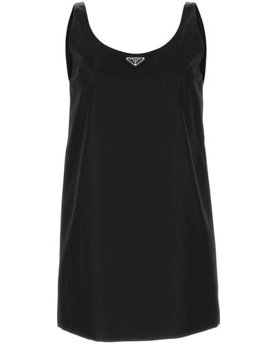 Prada Re-Nylon Mini Dress - Black