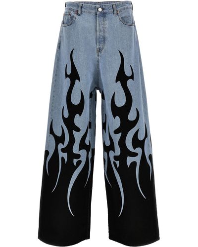 Vetements Fire Big Shape Jeans - Blue