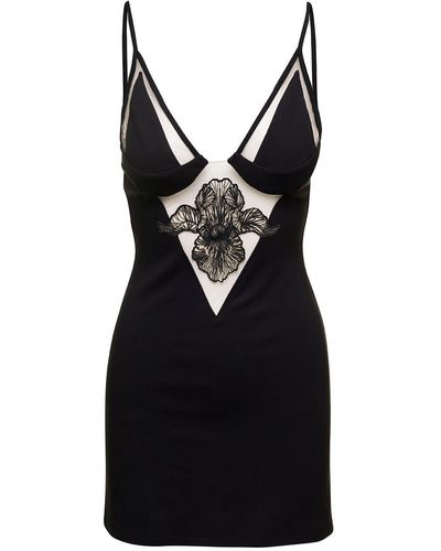 David Koma Short Sleeveless Dress - Black