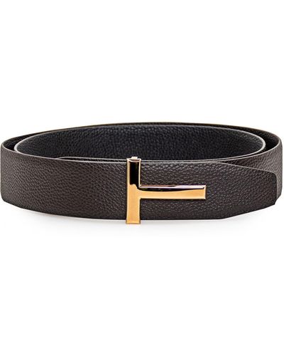 Tom Ford Reversible Leather Belt - White