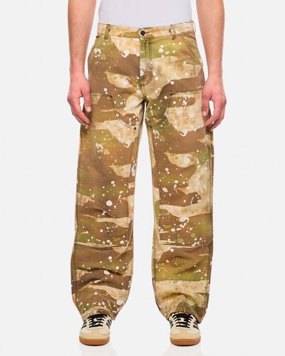 MSGM Camouflage Trousers - Yellow