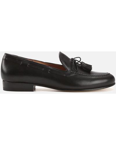 CB Made In Italy Leather Flats Todi - Black