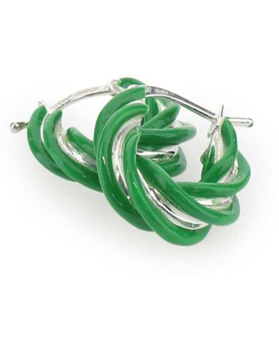 Bottega Veneta 925 Pillar Earrings - Green