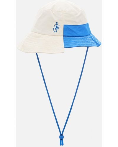 JW Anderson Asymmetric Bucket Hat - Blue
