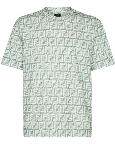 Fendi T-shirt With Monogram, - Green