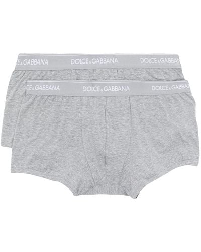 Dolce & Gabbana Logo Waist Boxers - Gray