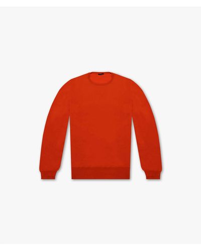 Larusmiani Crew Neck London Sweater - Red