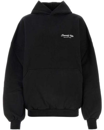 Balenciaga Cotton Sweatshirt - Black