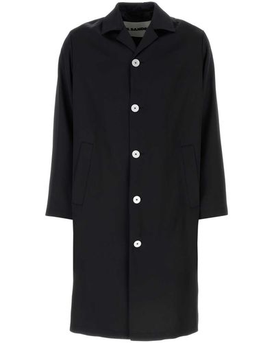 Jil Sander Satin Coat - Black