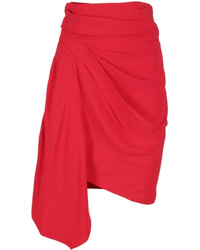 IRO Kemil Asymmetrical Cut Mini Skirt - Red