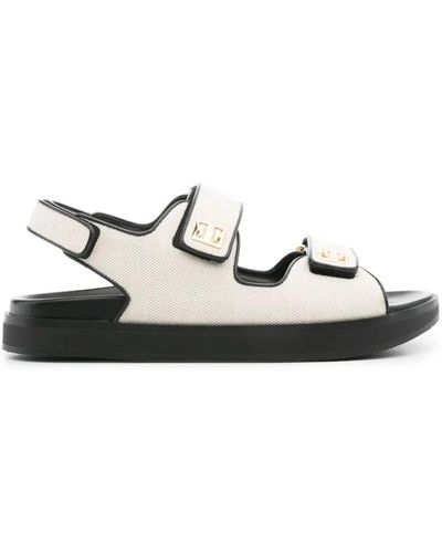 Givenchy Sandals With 4G Logo Plaque - White