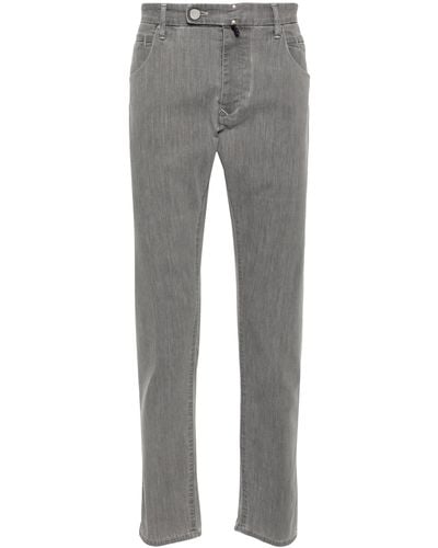 Incotex Medium Cotton Blend Denim Jeans - Grey