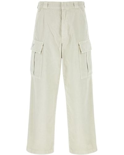 Prada Sand Denim Cargo Jeans - White