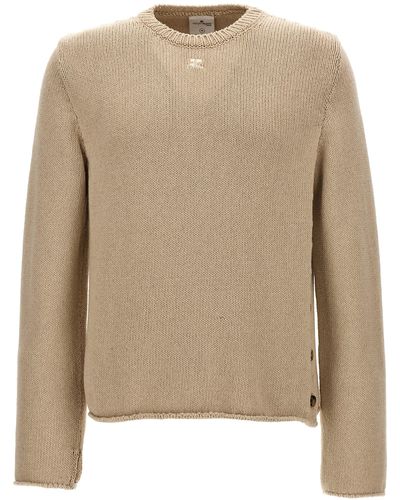 Courreges Side Opening Sweater Sweater, Cardigans - Natural