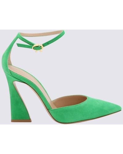 Gianvito Rossi Suede Holly Court Shoes - Green