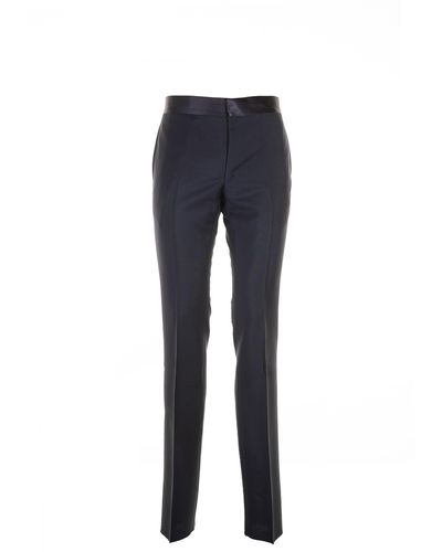 Givenchy Slim Suit Pants In Wool And Mohair - Blue
