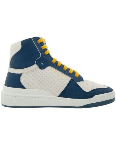 Saint Laurent Sl24 High Top Shoes - Blue