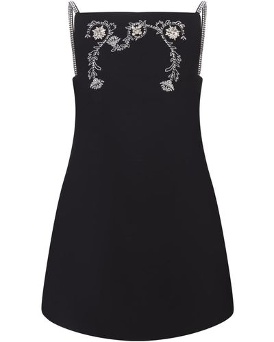 Rabanne Floral Mini Dress - Black
