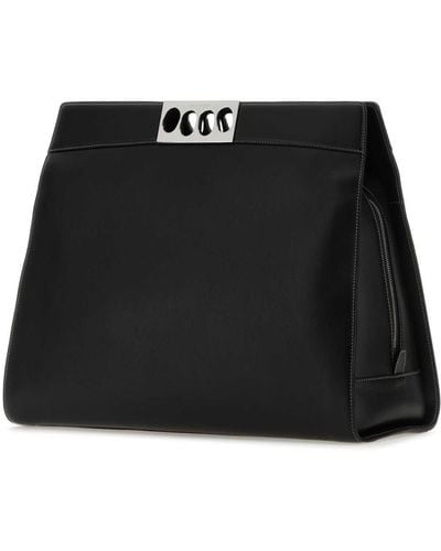 Alexander McQueen Leather Grip Briefcase - Black