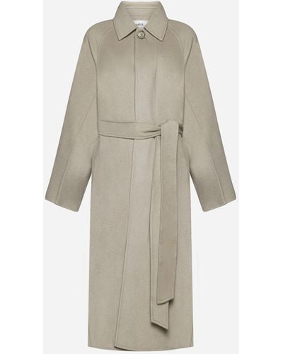 Ami Paris Wool And Cashmere Coat - White