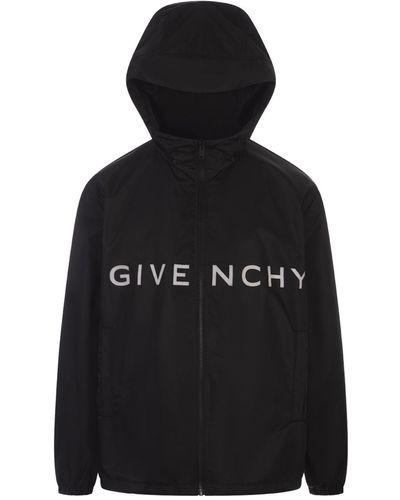 Givenchy Technical Fabric Windbreaker Jacket - Black