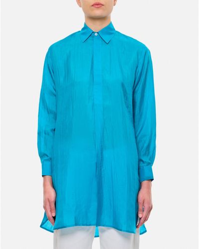THE ROSE IBIZA Reynal Silk Shirt - Blue