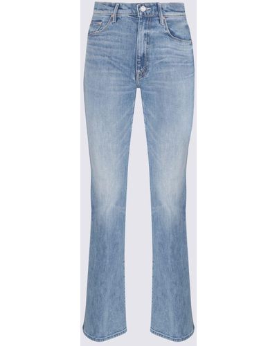 Mother Cotton Blend Weekender Jeans - Blue