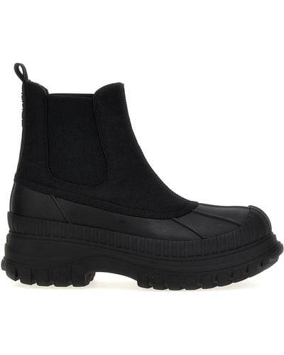 Ganni Outdoor Chelsea Boots - Black