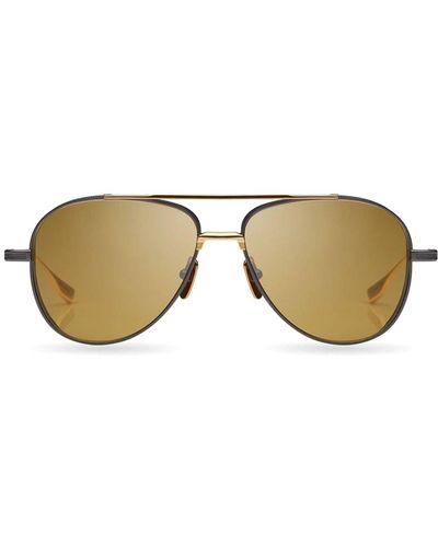 Dita Eyewear Subsystem - Black Iron / Yellow Gold Sunglasses Sunglasses