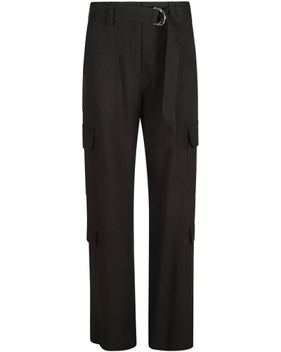 MSGM Belted Cargo Pants - Black