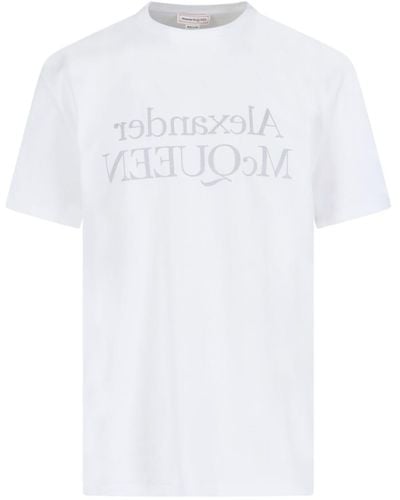 Alexander McQueen Logo Riflesso T-Shirt - White