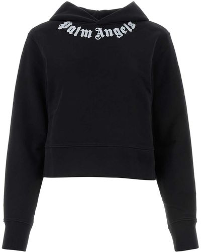 Palm Angels Cotton Sweatshirt - Black