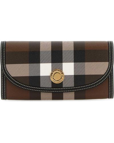 Burberry Printed Canvas And Leather Wallet - Black