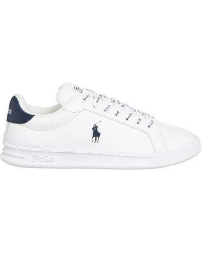Polo Ralph Lauren Heritage Court Leather Low Top Sneakers - White
