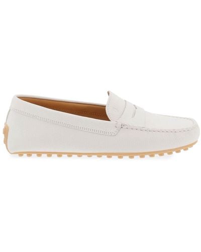 Tod's City Gommino Leather Loafers - White