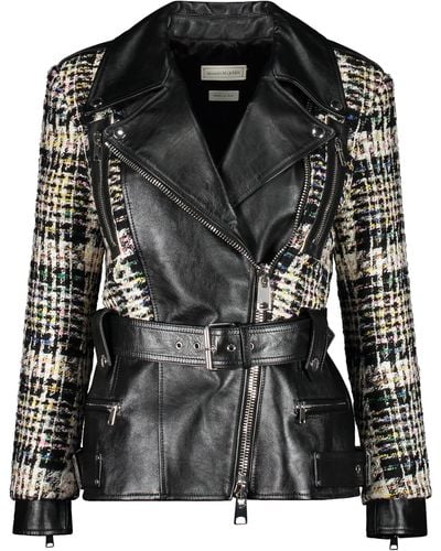 Alexander McQueen Calf Leather Jacket - Black