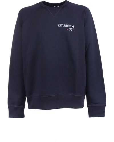 Fay Archive Sweatshirt - Blue