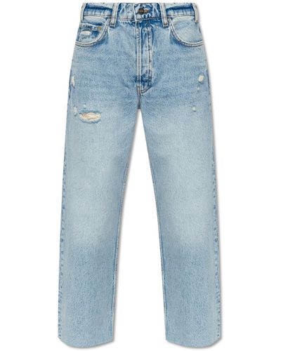Anine Bing Gavin Relaxed Straight Jeans - Blue