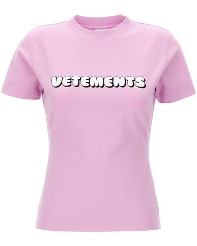 Vetements 'Logo' T-Shirt - Pink