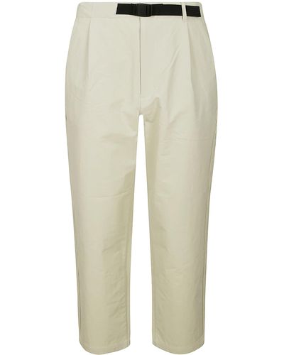 Goldwin One Tuck Tapered Ankle Pants - Natural