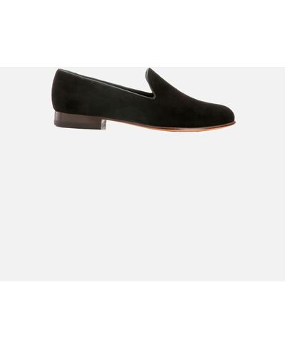 CB Made In Italy Suede Flats Positano - Black